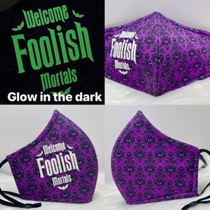 Haunted Mansion Glow in Dark fun adult face mask